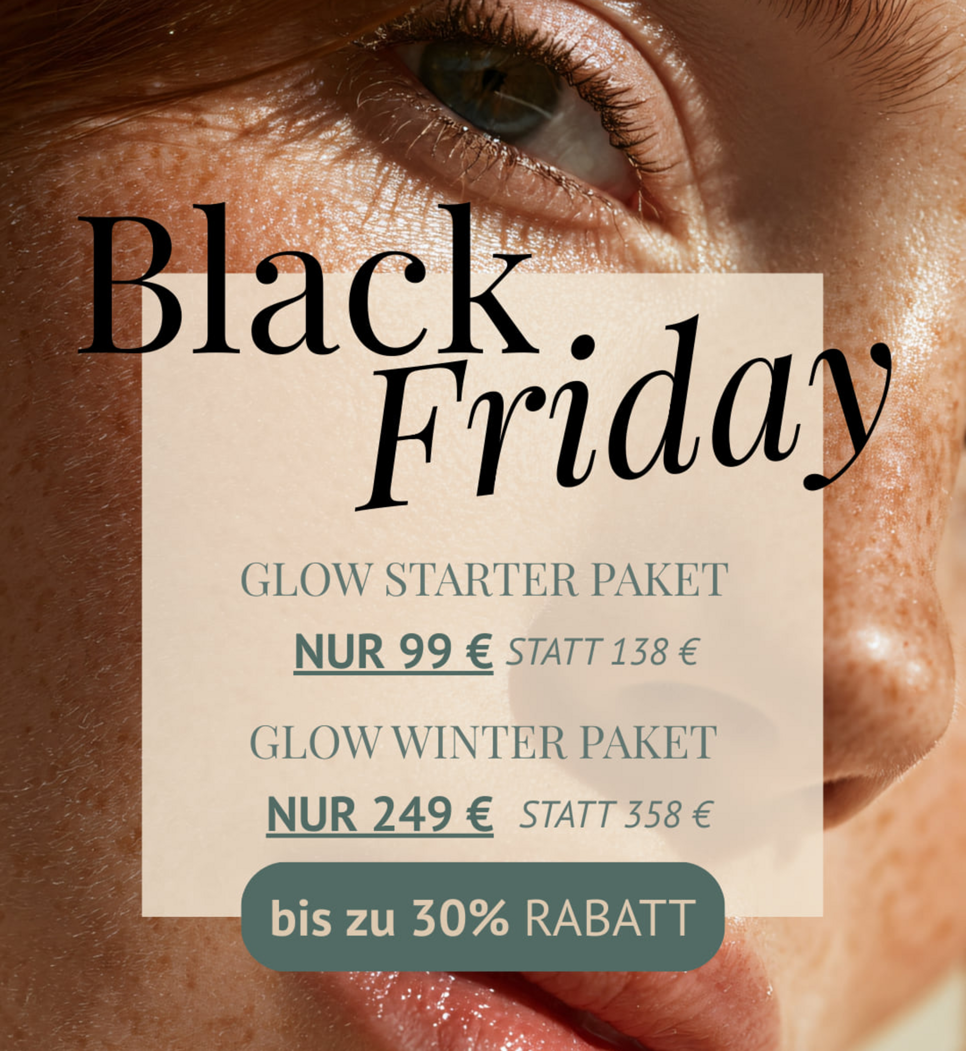 A woman is delighted with Black Friday deals in winter.